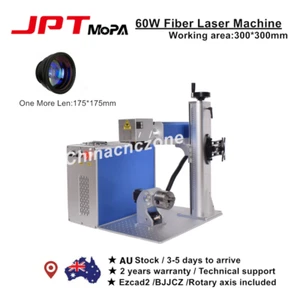 Máquina de corte por láser de fibra JPT 60W Mopa M7 300*300 mm eje giratorio 80D AU - Imagen 1 de 12