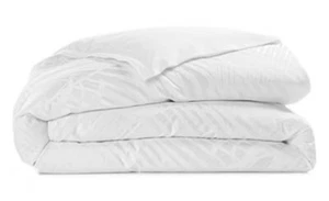 Hudson Park Luxe Palmetto Full / Queen Duvet Cover White Preowned W/defect - Picture 1 of 7