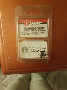 Vmc Round Bend Treble 8540 Bn Size 12-1 Pkg Of 7 Pieces-Brand New-SHIPS N 24 H - Picture 1 of 3