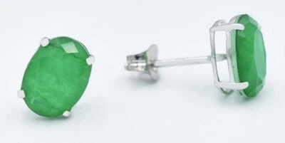 PENDIENTE ESMERALDA ORIGINAL DE 3,40 quilates ORO BLANCO 14k Certificado Gratuito Valoración Foto 1 de 4