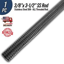 1 pcs - 3/8-16" X 3.5" Fully Threaded All Thread Rod 18-8 Stainless Steel Right