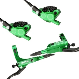 MTB 4Piston Hydraulic Disc Brake Cooling Full Meatal Pad CNC Tech Mineral Oil E4 - Picture 1 of 47