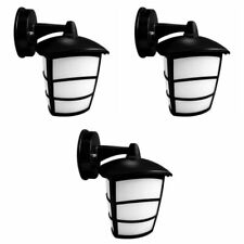 3 x Eterna MODERNOBK LED Outdoor Porch Lantern Light Fittings - 6 Watt (Black)