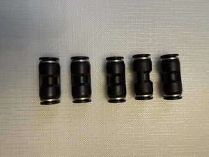 Straight Pneumatic Connector Fitting Dia 12mm ONLY Push-in. PACK 5 - Picture 1 of 2