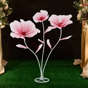 Bouquet 3 Teste Fiori Artificiali Floreale Sposa Matrimonio Decorazione Casa Festa - Foto 1 di 16