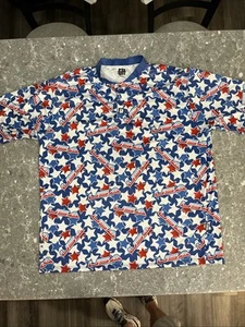 Greater Half Polo Golf Shirt Herren XL Blau USA Patriotisch Kurzarm Pullover - Bild 1 von 7