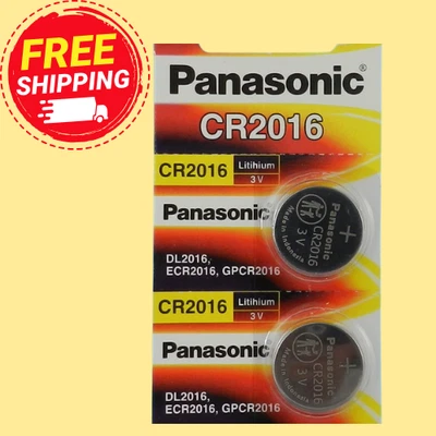 Bateria de relógio Panasonic CR2016 lítio 3V (Exp 12/2032) 2 peças - Imagem 1 de 2