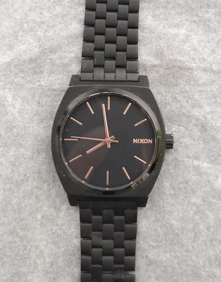 Nixon Minimal Time Teller Black & Copper Face Men's Stainless Steel Quartz Watch - Image 1 of 4