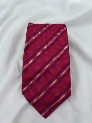 HOLLAND & SHERRY LONDON 1836 真丝领带洋红色金色和紫色  — 第 1/4 张图片