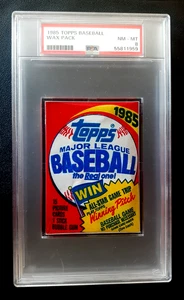 PAQUETE DE CERA 1985 TOPPS MAJOR LEAGUE BÉISBOL 85 PSA 8 96251 - Imagen 1 de 2