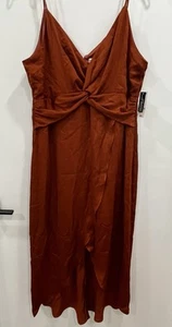 Bar III Twist Front A-Linie formelles Midi Ballkleid Damen L Sienna Sunset Neu mit Etikett - Bild 1 von 8