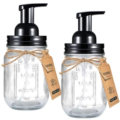 Mason Jar Foaming Soap Dispenser - Rustproof Pump for Kitchen & Bath, 2 Pack - Image 1 of 4