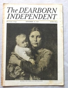 Vintage used THE DEARBORN INDEPENDENT SEPT 24, 1927, VOL. 27, NO. 49 HENRY FORD - Imagen 1 de 3