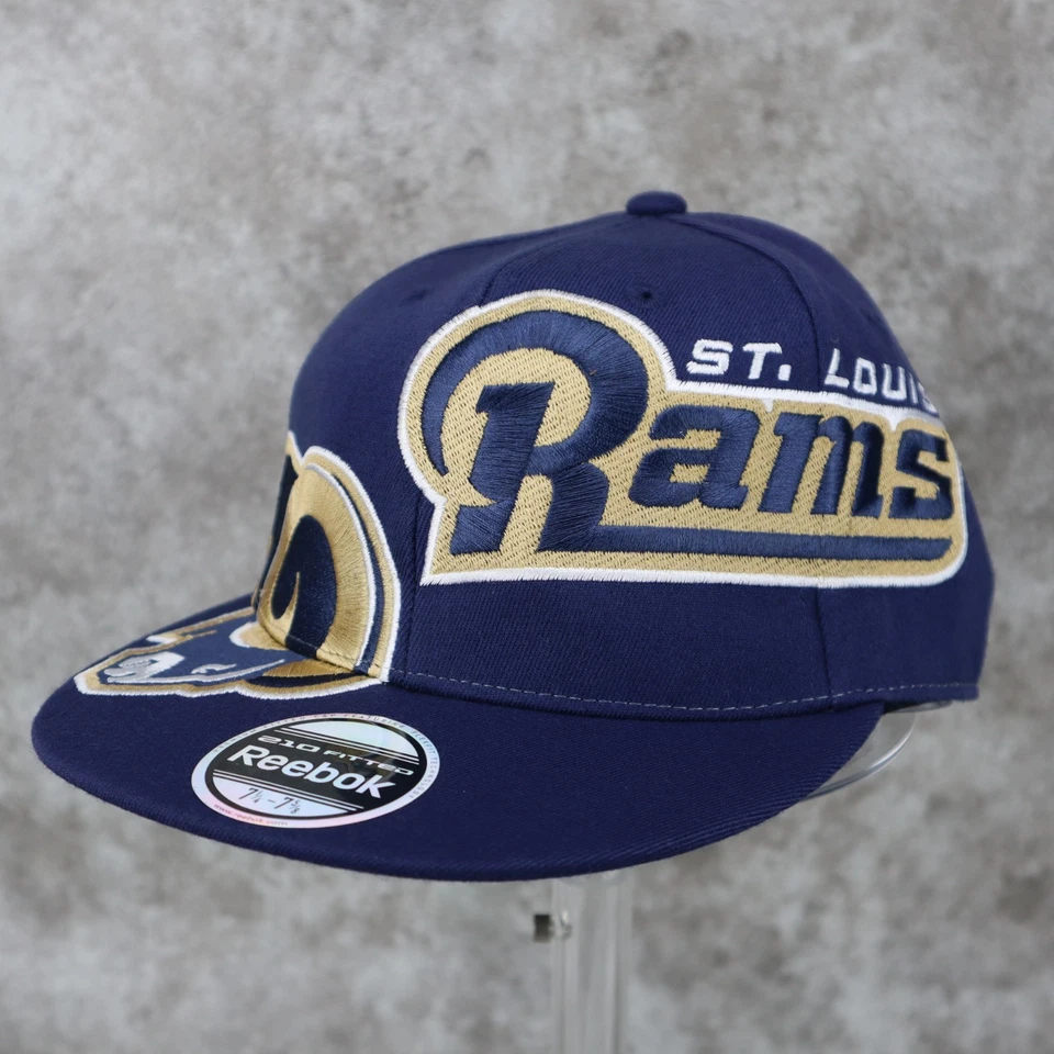 Gorra de pelota St. Louis Rams Reebok para hombre NFL Flexfit grande 7 1/4 - 7 5/8 Foto 1 de 4