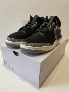 Size 10.5 US Mens- Jordan 3 Retro Off Noir Size 12 W - Picture 1 of 12