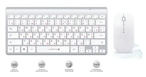 Lacerto® | rosyjsko-niemiecka bezprzewodowa klawiatura i mysz 2,4 GHz, kombi BELA-DR612 - Zdjęcie 1 z 16
