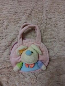 3D Plush Mouse Stuffed Girls  Zip Purse Bag In Pastel Colors Vintage RARE - Picture 1 of 6