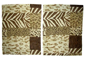 NEW 2-PC Standard Sham Set Cotton Blend Side Opening Animal Print NWOP - Picture 1 of 8