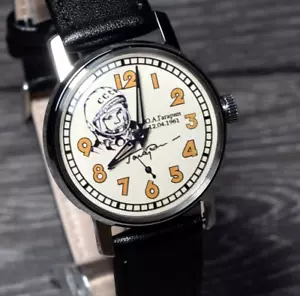 Uhr Pobeda Yuri Gagarin Armbanduhr Sturmanskie Vintage sowjetisch mechanisch UdSSR - Bild 1 von 12