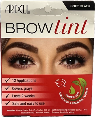 ARDELL Brow Tint Soft Black Brow Tint 12 Applications NEW IN BOX - Image 1 of 2