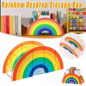 Desktop Organizer Office Pen Holder Multi-Function Storage Box for Stationery AU - Picture 1 of 13