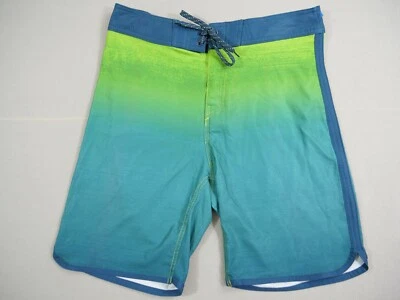 Burnside Board Shorts Para Hombre 32 Verde Azul Bañador Ajustable Cordón Foto 1 de 4
