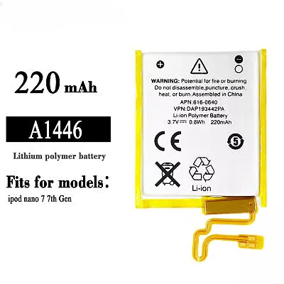 10-Pack Battery for Apple iPod Nano 7th Gen A1446 MD481LL/A 616-0639 616-0640 - Image 1 of 4