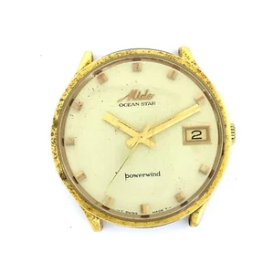 1960’s Mido Ocean Star Powerwind 5057 36mm 17J Automatic Watch *HEAD ONLY* - Picture 1 of 6