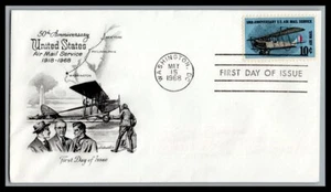 US FDC # C74 10c 50th Anniversary of US Airmail Artmaster 1968, 9p843 - Picture 1 of 1