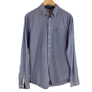 Joules Blue Pinstriped Cotton Long Sleeve Shirt M - Picture 1 of 8