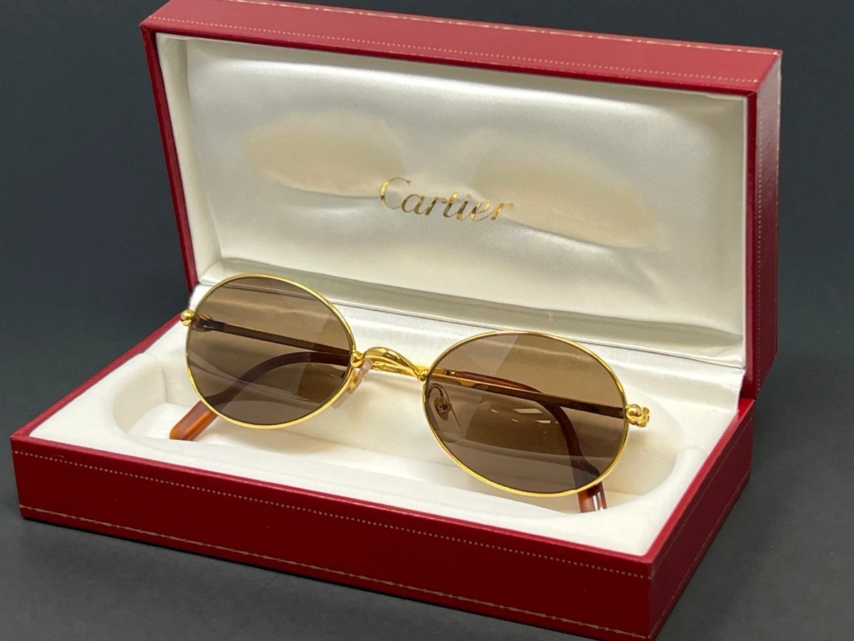 Cartier ビンテージ　ブラウンオーバル サングラス Cartier ビンテージ ブラウンオーバル サングラス Vintage