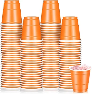 Roshtia 100 Pack 2 oz Thanksgiving Plastic Shot Cups, Mini one size, Orange  - Image 1 of 4