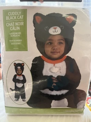 Disfraz de gato negro tierno para bebé con detalles de felpa 18-24 meses Foto 1 de 4