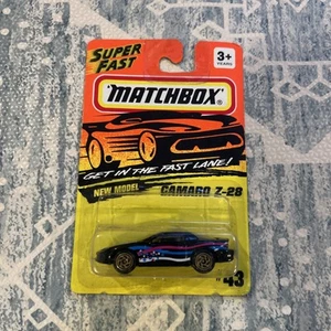 Matchbox 1993 Camaro Z28 1/64 Scale #43 NIP Sealed Super Fast Chevrolet - Picture 1 of 3