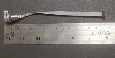 New LEMO 10 Pin Panel Mount Fem. Socket, Spring Loaded Dust Cap To 10 Pin Ribbon - Image 1 of 4