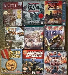 Lot of 9 CDROM Wargames by SSI, Avalon Hill, Sierra, +, Mostly Win 95 - Picture 1 of 1