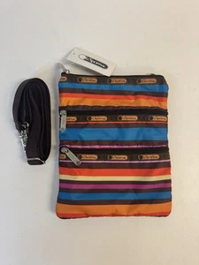 Lesportsac Viva Multicolor Striped Kasey 3 Zippered Crossbody Bag NEW with Tags - Picture 1 of 8