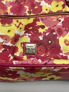 Dooney Bourke Pink Red Yellow Somerset Bloom Floral Flower Garden Crossbody Bag - Picture 1 of 7