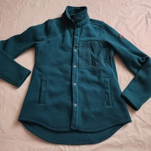 Burton Dry Goods Hearth Snap Fleece Shirt Jacket Womens X-small Shaded Spruce - Picture 1 of 6