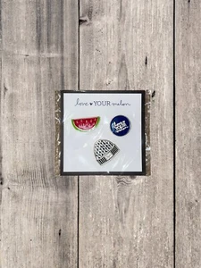 Love Your Melon Watermelon Lym Knit Beanies 3er Set Emaille Anstecknadeln - Bild 1 von 2