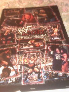 1999 WWF DESCARGA ESTE PÓSTER THE ROCK STEVE AUSTIN UNTERRAKER ++ 22X34 NUEVO - Imagen 1 de 4
