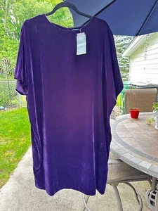 **STUNNING** RALPH LAUREN WOMANS 18W VELVET MAJESTIC PURPLE NWT DRESS - Picture 1 of 6
