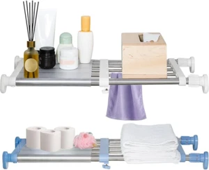 Closet Tension Shelf & Rod Expandable Metal Storage Rack Adjustable Organizer DI - Picture 1 of 12