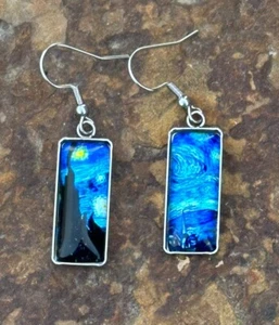 Pendientes de noche estrellada Van Gogh - Imagen 1 de 6