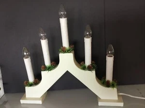 Vintage NOMA 5 Light Candelabra White Works Electric 1980's Original Box E - Picture 1 of 5