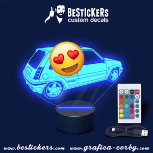 Renault R5 GT Turbo 3d lamp LED sign engraving design super5 ph2 schild tuning - Picture 1 of 1