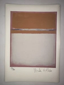 MARK ROTHKO Original Vintage Art Print Lithograph Signed Limited with COA - Picture 1 of 3