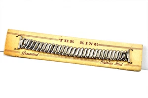 NOS THE KING Vintage Stainless Expansion 16mm Watch Band Bracelet - Picture 1 of 5