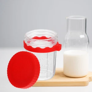 Airtight Oatmeal Container Transparent Overnight Oats Jar Glass Jar Milk Cup - Picture 1 of 12