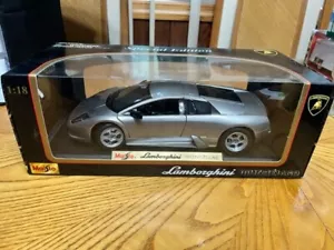 ¡¡¡LAMBORGHINI MURCIELAGO MAISTO ESCALA 1/18!!! PLATA CON NEGRO!!! 31638 - Imagen 1 de 6